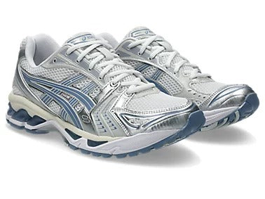 Kayano 14 – Silver Baby Blue Retro Running Style