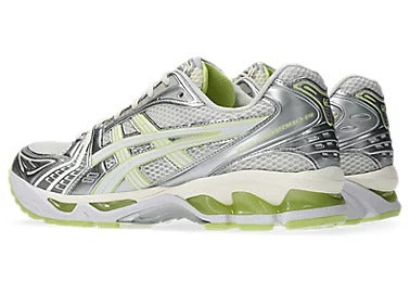 Kayano 14 – Silver Yellow Retro Running Style